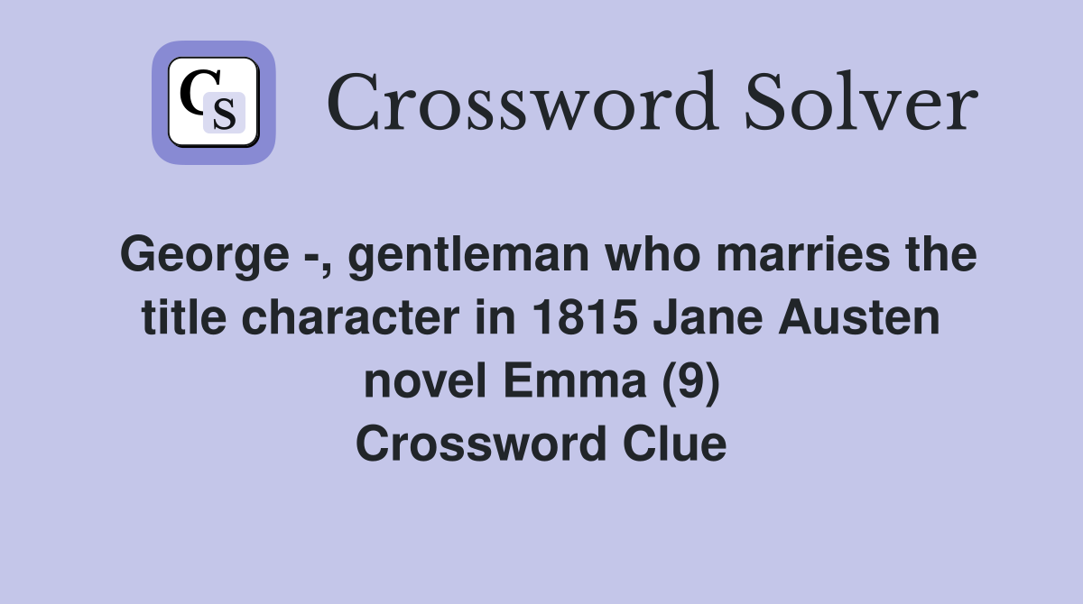 , gentleman who marries the title character in 1815 Jane Austen
